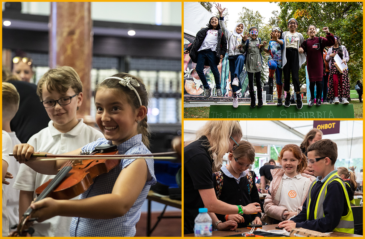 Children enjoying Cheltenham Festivals